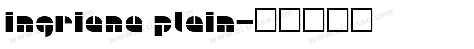 Ingriana Plain字体转换